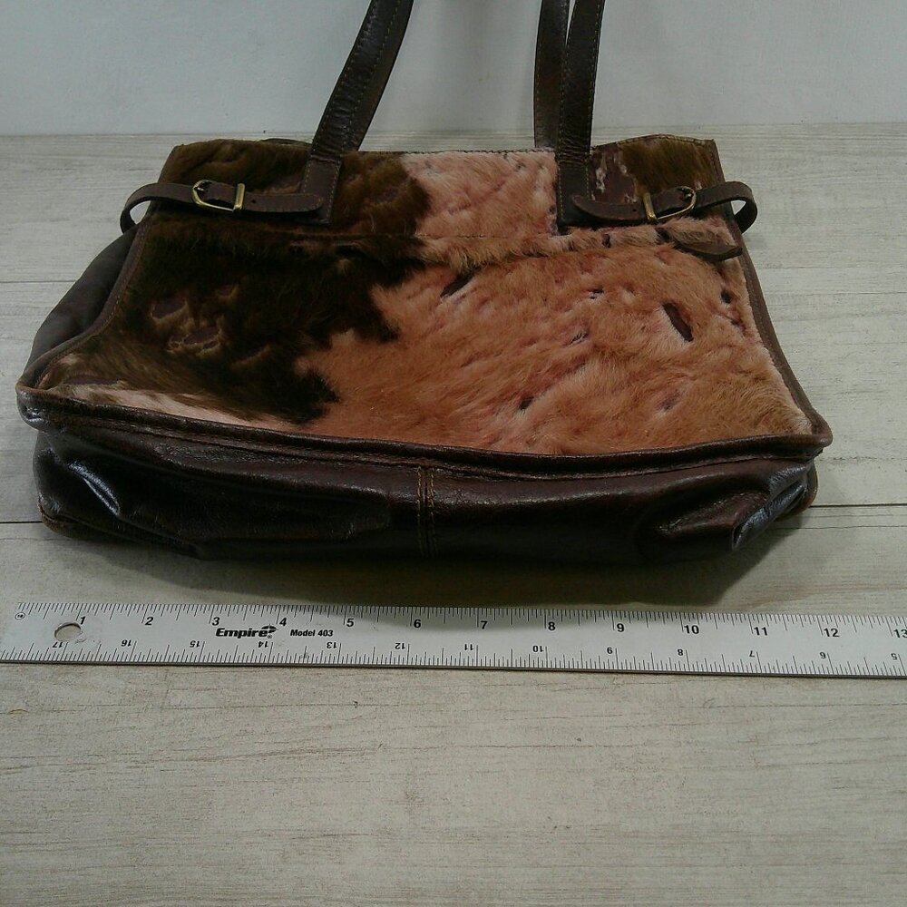 Roberta Gandolfi Handcrafted Italian luxury Leather "hair-on-hide Shoulder bag - Picture 10 of 10